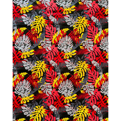 African Print Fabric/ Ankara - Pink, Yellow, Red, Gray, Black 'Pankshin Opulence' Design, YARD or WHOLESALE