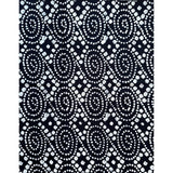 African Print Fabric/ Ankara - Navy, White “Abebe”, Yard or Wholesale