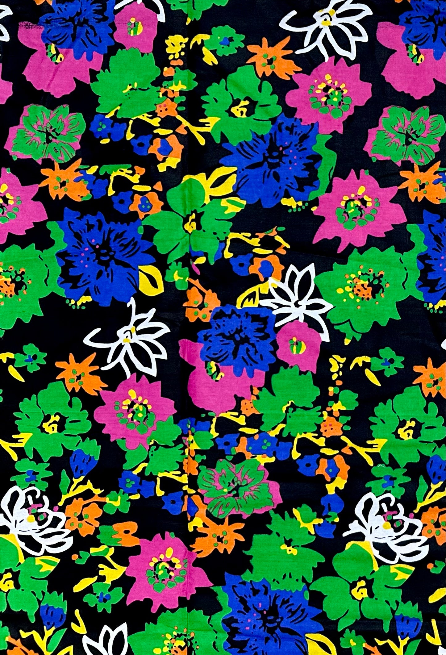 African Fabric/ Ankara - Multicolored 'Garden After Dark,' Design, YARD or WHOLESALE