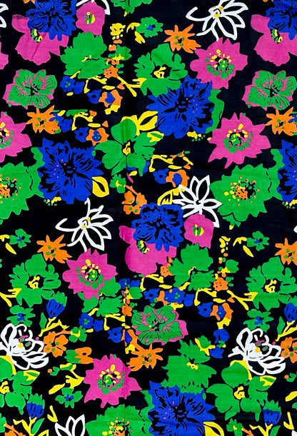 African Fabric/ Ankara - Multicolored 'Garden After Dark,' Design, YARD or WHOLESALE