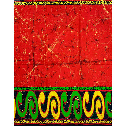 African Print Fabric/ Ankara - Red, Green, Yellow, Black 'Amai Lively' Design