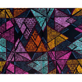 African Print Fabric/ Ankara - Purple, Orange, Turquoise, Gray 'Chidi Tri', YARD or WHOLESALE