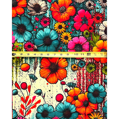 African Print Fabric/ Ankara - Multicolored 'Garden of Many Suns' Design, Yard or Wholesale