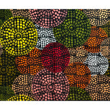 African Print Fabric/ Ankara - Black, Red, Pink, Orange, Green 'Tafari Circles’ YARD or WHOLESALE