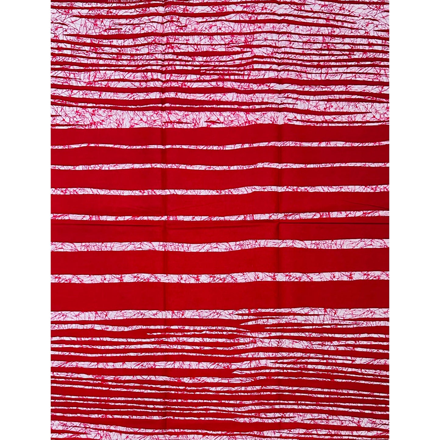 African Print Fabric/ Ankara - Red, White 'No Further Discussion' Design, YARD or WHOLESALE
