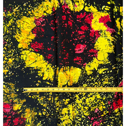 African Print Fabric/ Ankara - Yellow, Red, Black 'Pepper Soup', YARD or WHOLESALE