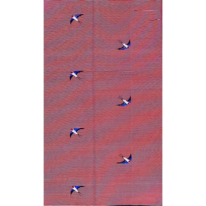 African Print Fabric/Ankara - Red, Blue "Cleared for Takeoff" Design, YARD or WHOLESALE