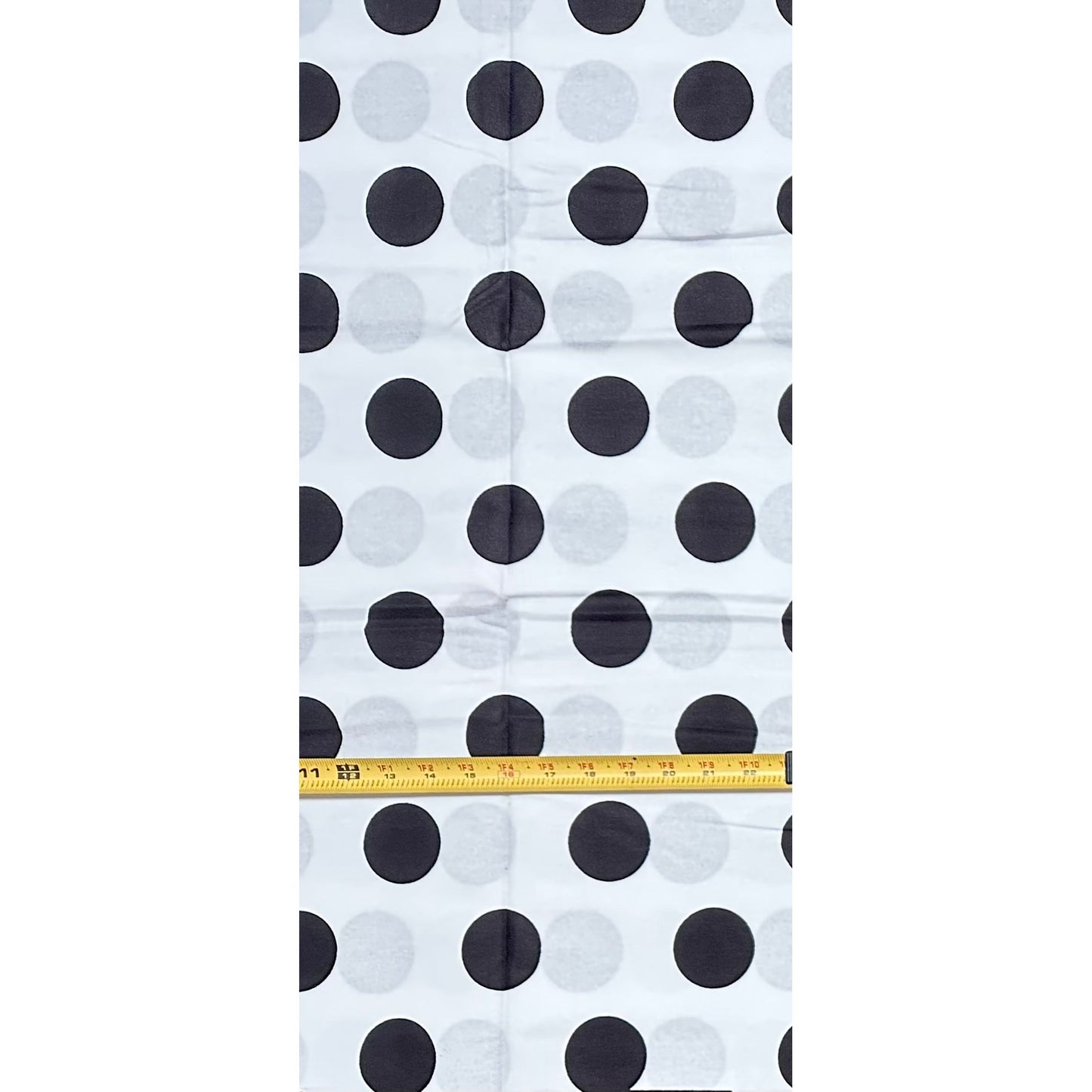 African Print Fabric/ Ankara - White, Black 'Dottie' Design, YARD or WHOLESALE