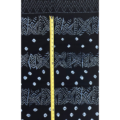 African Print Fabric/ Ankara - Black, Indigo “Dogon Night', Yard or Wholesale