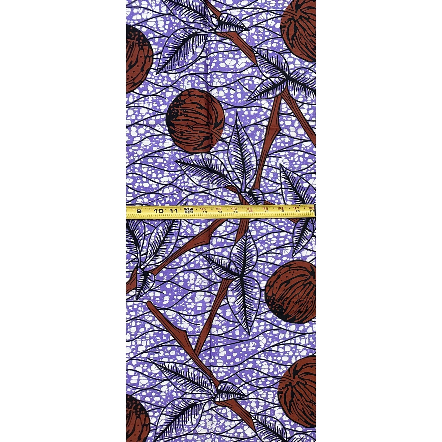African Print Fabric/ Ankara - Purple, Brown "Grandma Was Right" Design, Yard
