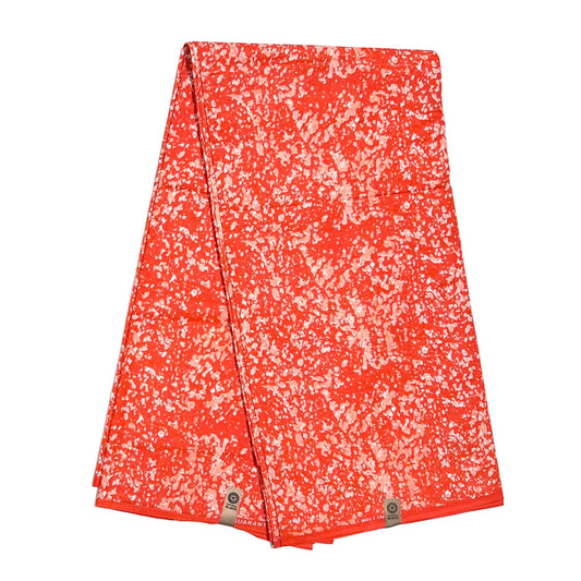 African Print Fabric/Ankara - Orange "Vintage Winehouse" Design, YARD or WHOLESALE