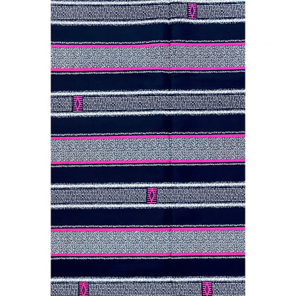 African Print Fabric/ Ankara - Black, White, Pink 'Soft Static' Design, YARD or WHOLESALE