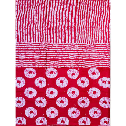 African Print Fabric/ Ankara - Red, White 'Omi Tuntun' Design, YARD or WHOLESALE