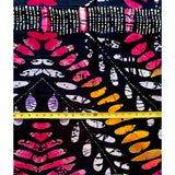 African Fabric/ Ankara - Pink, Marigold, Purple, Black 'Kisasa Kijani ,' Design, YARD or WHOLESALE