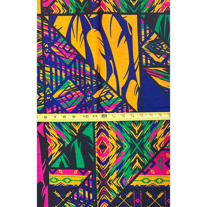 African Print Fabric/Ankara - Fuchsia, Blue, Green, Marigold, Black 'Plot Twist', YARD or WHOLESALE