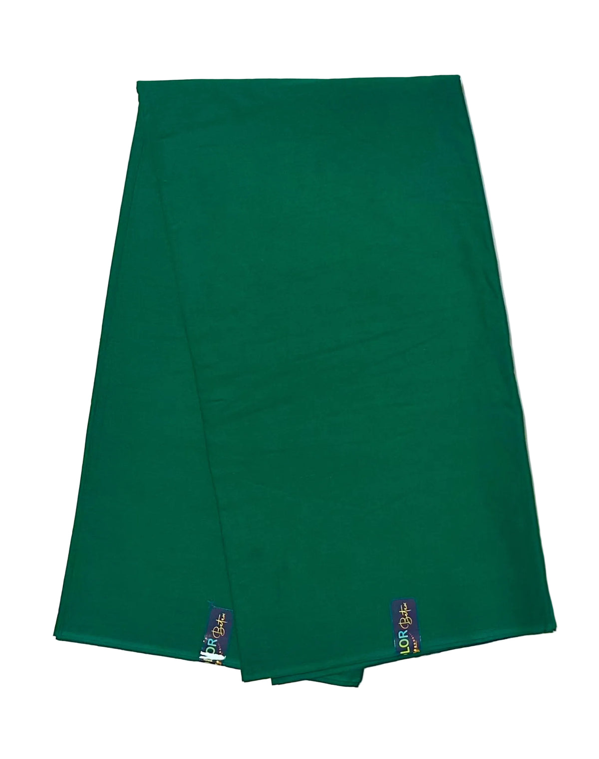 African Print Fabric/ Ankara - Solid Emerald Green, Per Yard or Wholesale