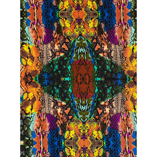 African Print Fabric/ Ankara - Multicolored 'Ntima Simba' Design, Yard or Wholesale