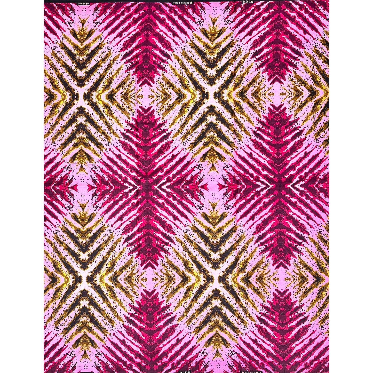 African Print Fabric/ Ankara - Pink, Fuchsia, Burgundy, Brown 'Better Together' Design, YARD or WHOLESALE