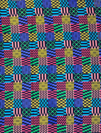 African Print Fabric/ Ankara - Multicolored 'Everybody Owes Her A Favor', YARD or WHOLESALE