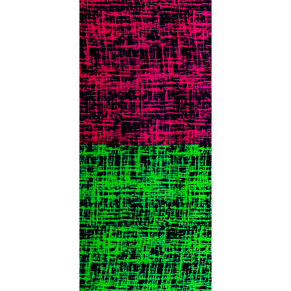 African Print Fabric/ Ankara - Fuchsia, Green, Black 'Scatter Line' Design, YARD or WHOLESALE