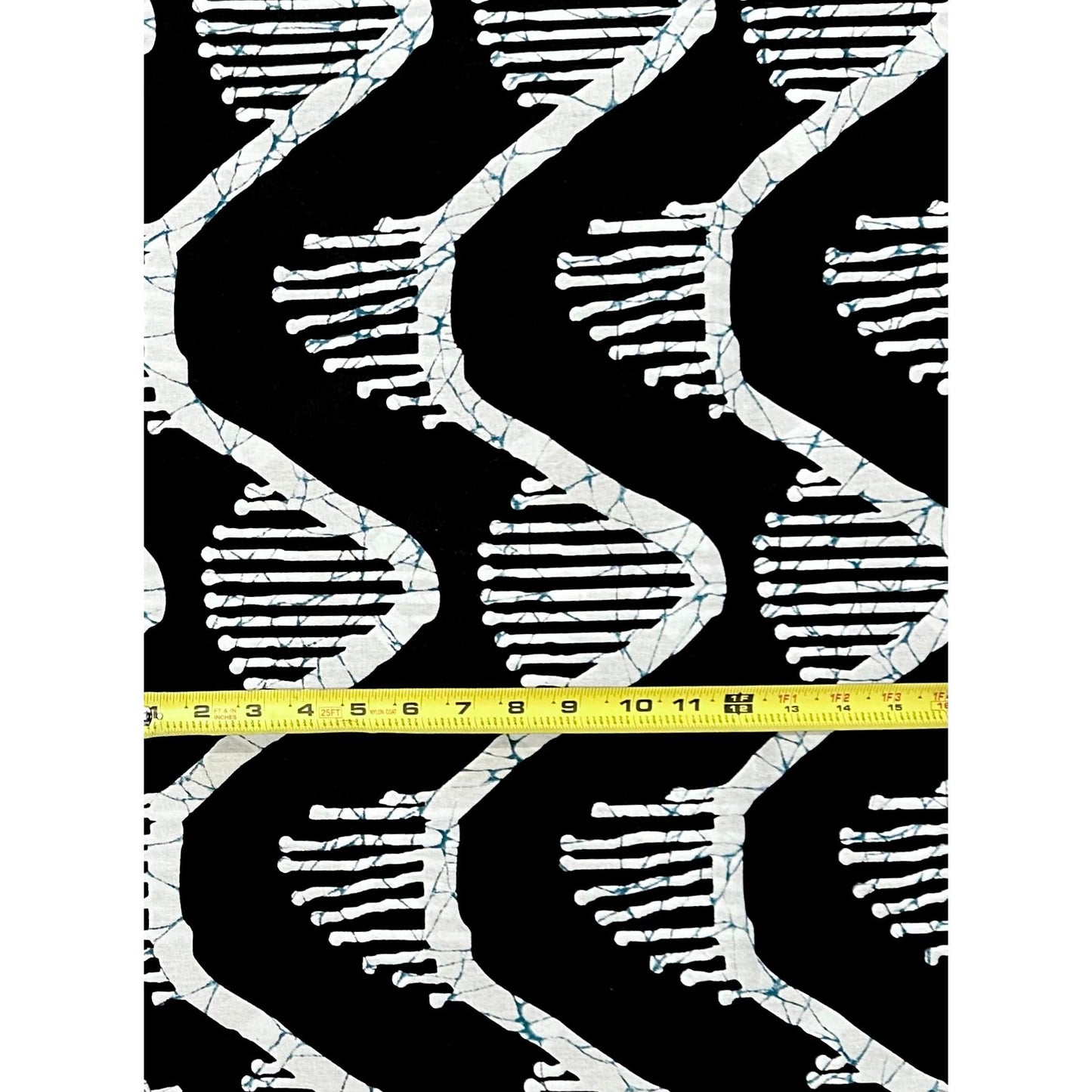 African Print Fabric/ Ankara - Black, White 'Bullseye' Design, YARD or WHOLESALE