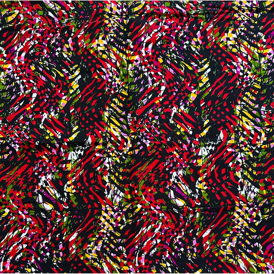 African Print Fabric/ Ankara - Red, Green, Yellow, Black 'Nmachi Intense' YARD or WHOLESALE