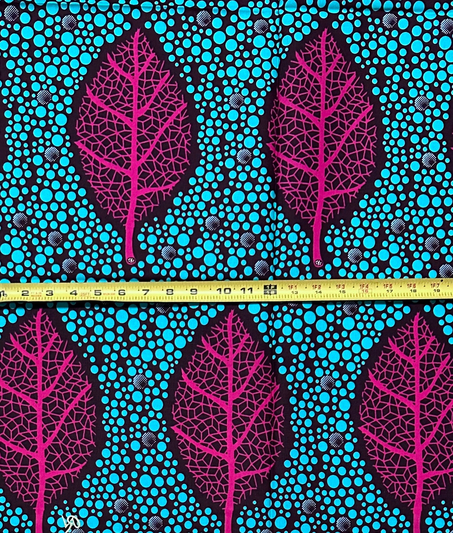 African Print Fabric/ Ankara - Blue, Fuchsia, Brown 'The Girls Are Outside,’ 1 YARD