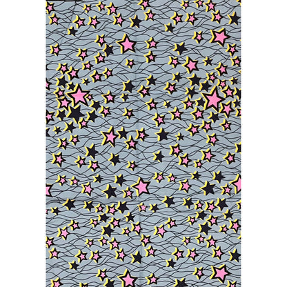 African Print Fabric/ Ankara - Gray, Metallic Gold, Pink, Navy, Black 'Celebrity' Design, YARD or WHOLESALE