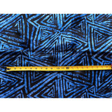 African Print, Satin Fabric- Black, Blue "Afreek", Yard or Wholesale