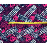 African Print Fabric/ Ankara - Pink, Gray, Blue 'Fawohodie Stroke’ YARD or WHOLESALE