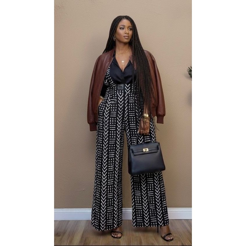 African Print Fabric/ Ankara - Black, White 'Dakar Dash’, YARD or WHOLESALE