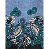 African Print Fabric/ Ankara - Blue, Teal, Brown, Cream 'Maua Sita,’ YARD or WHOLESALE