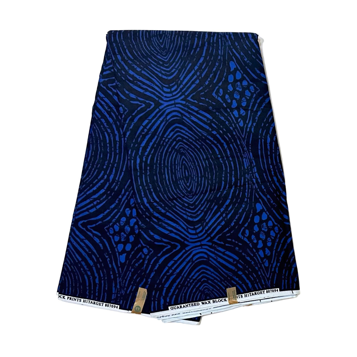 African Print Fabric/ Ankara - Blue, Black 'Deep Within' Design, YARD or WHOLESALE
