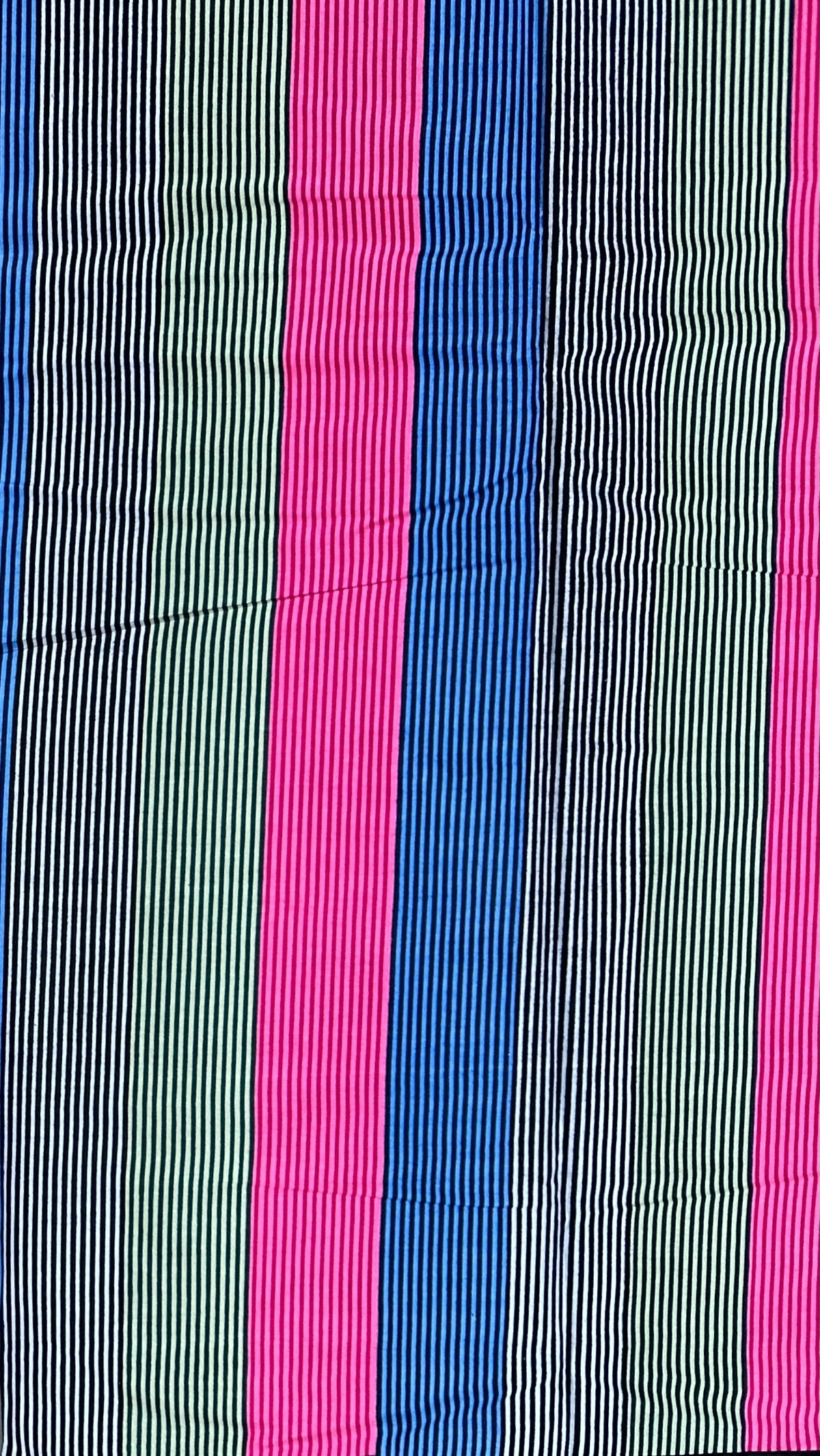 African Print Fabric/ Ankara - Pink, Green, Blue 'Good Company', YARD or WHOLESALE