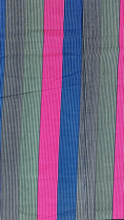 African Print Fabric/ Ankara - Pink, Green, Blue 'Good Company', YARD or WHOLESALE