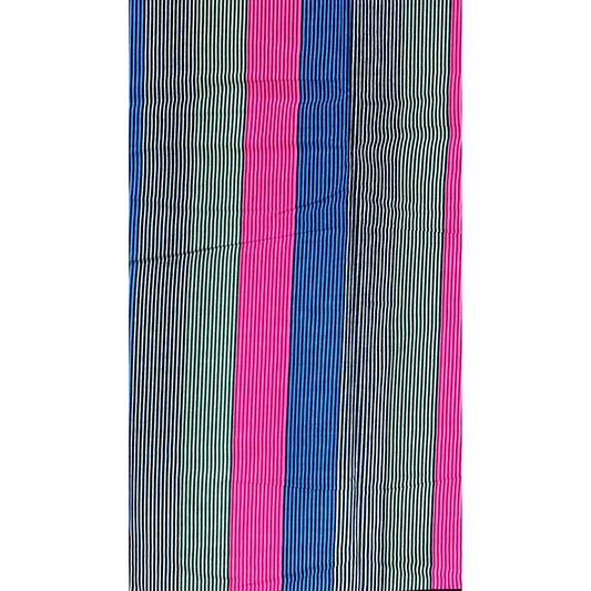 African Print Fabric/ Ankara - Pink, Green, Blue 'Good Company', YARD or WHOLESALE