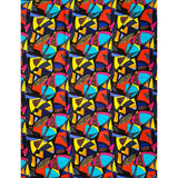 African Print Fabric/ Ankara - Shades of Blue, Orange, Pink, Yellow 'Ntsako', YARD OR WHOLESALE