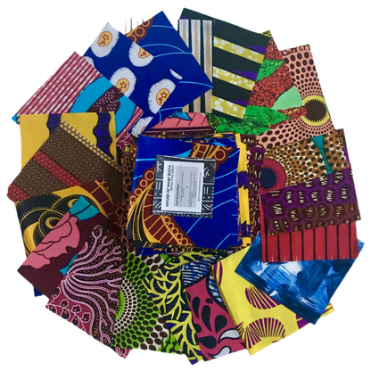Charm Packs - African Print Designs/ Ankara (200+ patterns), Precut 5” Quilting Fabric Squares