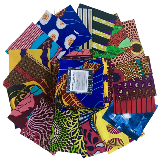 Charm Packs - African Print Designs/ Ankara (200+ patterns), Precut 5” Quilting Fabric Squares