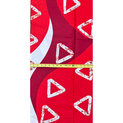 African Print Fabric/ Ankara - Red, White 'Lipstick & Late Replies' Design, YARD or WHOLESALE