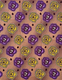 African Print Fabric/ Ankara - Brown, Purple, Yellow, "Intense Shifaa", Yard