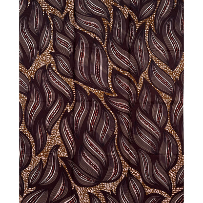 African Print Fabric/ Ankara - Shades of Brown "High Standards" Design, Yard