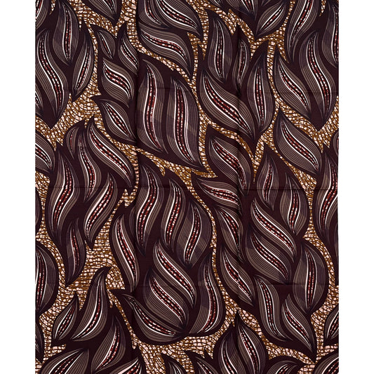 African Print Fabric/ Ankara - Shades of Brown "High Standards" Design, Yard