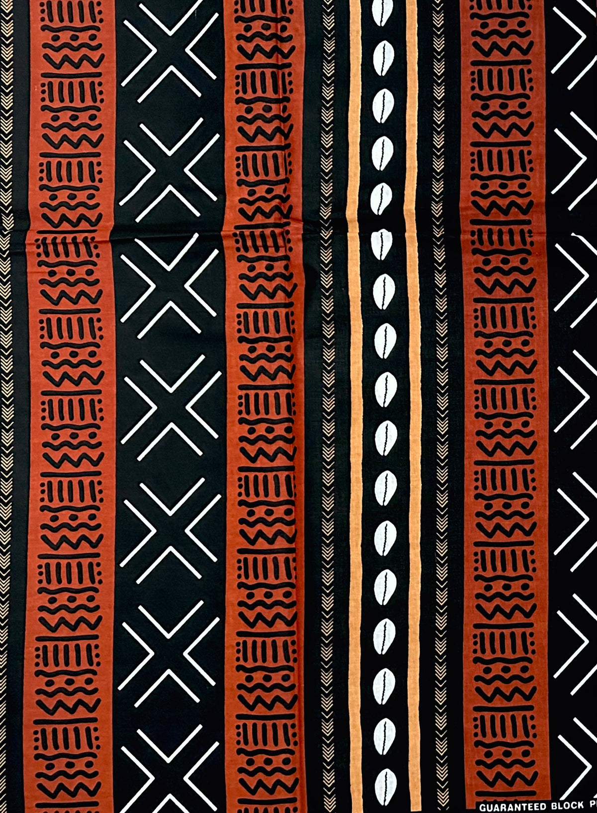 African Print Fabric/ Ankara - Brown, Beige, Black, White "Ancestral Connection", YARD or WHOLESALE