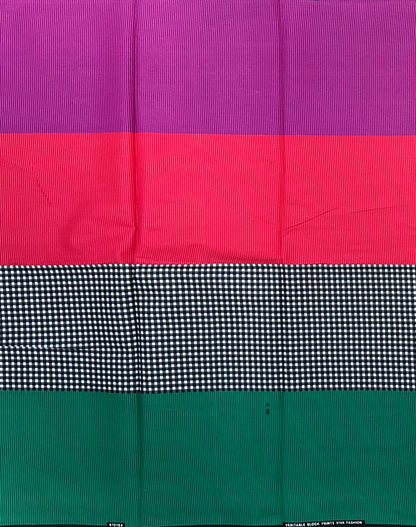 African Print Fabric/ Ankara - Purple, Pink, Green, Grat 'Decatur Detour', YARD or WHOLESALE