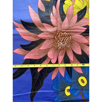 African Print Fabric/Ankara - Periwinkle, Pink, Yellow 'Epic Blooms' Design, YARD or WHOLESALE
