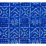 African Print Fabric/ Ankara - Blue, White 'Bola Code' Design, YARD or WHOLESALE