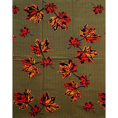 African Print Fabric/ Ankara - Orange, Brown "Fall Primer," YARD or WHOLESALE