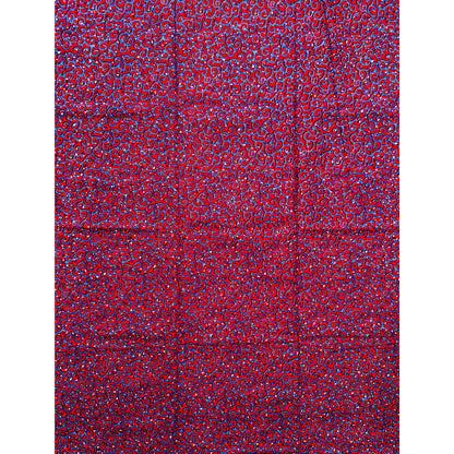 African Print Fabric/Ankara - Red, Blue "Swirlicious" Design, YARD or WHOLESALE