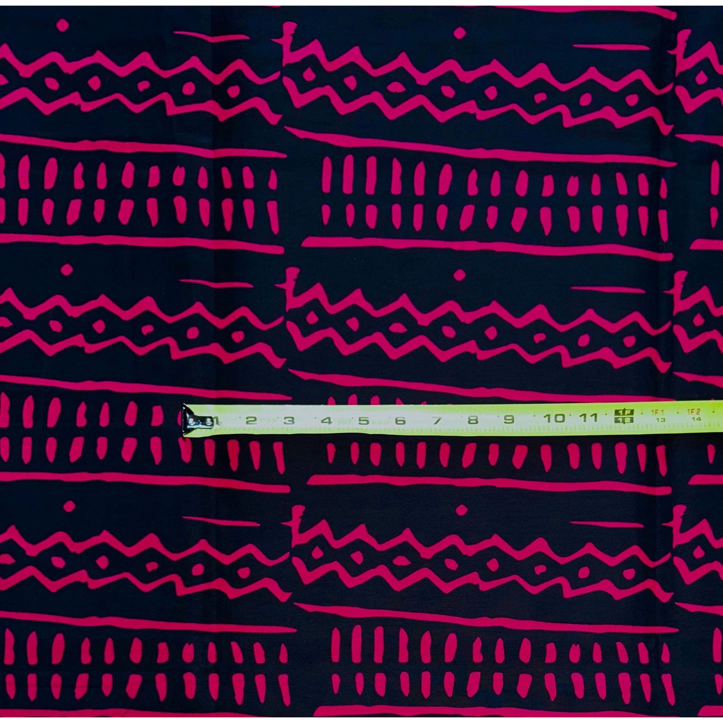 African Print Fabric/Ankara - Black, Magenta 'Zazi' Design, YARD or WHOLESALE